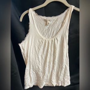 Basic white tank with lace BANANA REPUBLIC